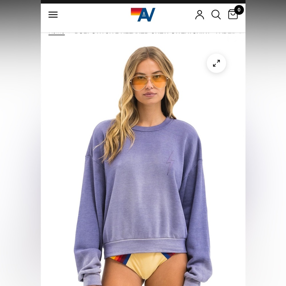 Aviator Nation Faded Grape Sweatshirt